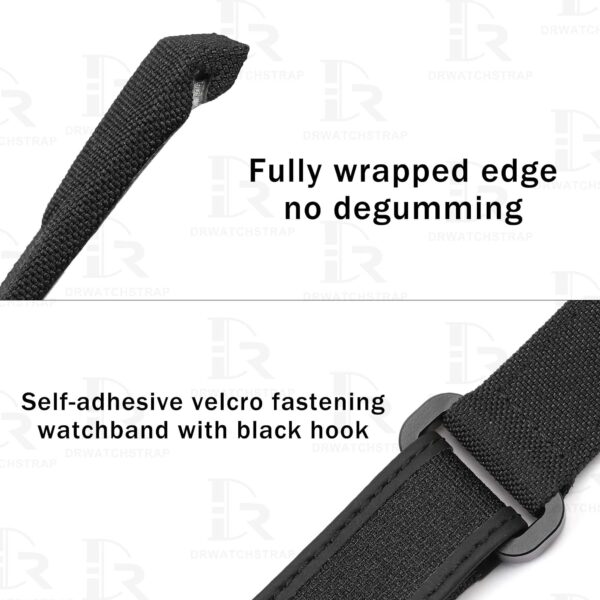 Buy Custom Corum Admirals Cup Black canvas velcro watch band for sale replacement watchband (2)
