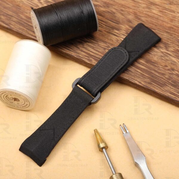 Buy Custom Corum Admirals Cup Black canvas velcro watch band for sale replacement watchbands (1)