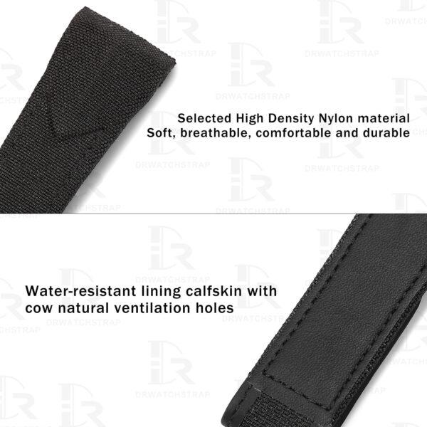 Buy Custom Corum Admirals Cup Black canvas velcro watch band for sale replacement watchbands (2)