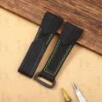 Buy Custom Blancpain Fifty Fathoms Sailcloth strap Black Canvas Velcro Nylon watch straps 20mm 23mm 24mm (1)