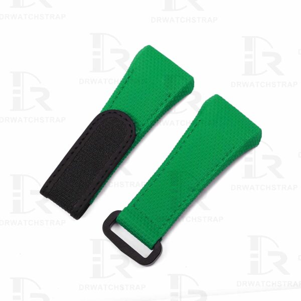 Buy Custom Franck Muller Vanguard v41 Green Canvas Pattern Rubber velcro watch band for FM straps