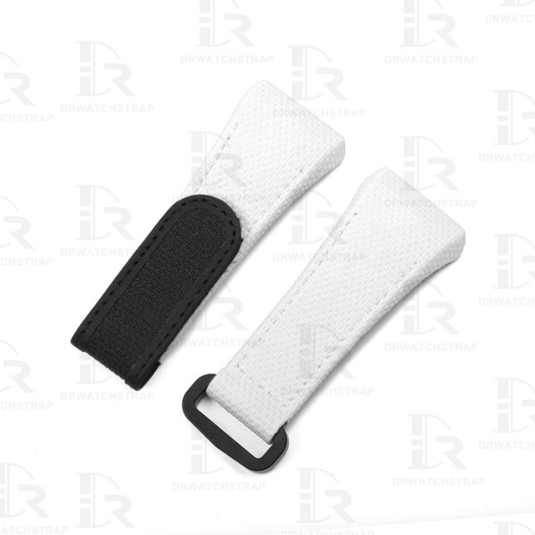 Buy Custom Franck Muller Vanguard v41 White Canvas Pattern Rubber velcro watch band for FM strap