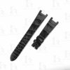 Buy Custom Harry Winston Avenue watch band 15mm Belly Scale American Alligator Black leather watch straps (1)