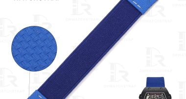 Buy Custom Richard Mille watch strap Blue Rubber Elastic watch band RM 035 030 055 011 067 (1)