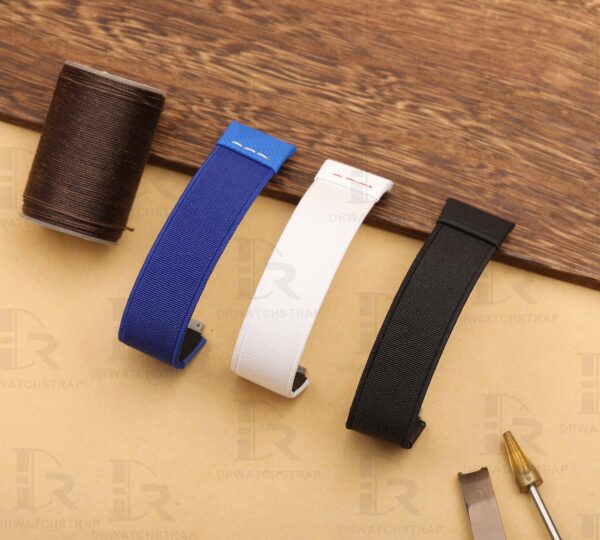 Buy Custom Richard Mille watch strap Blue Rubber Elastic watchbands RM 035 030 055 011 067 (1)