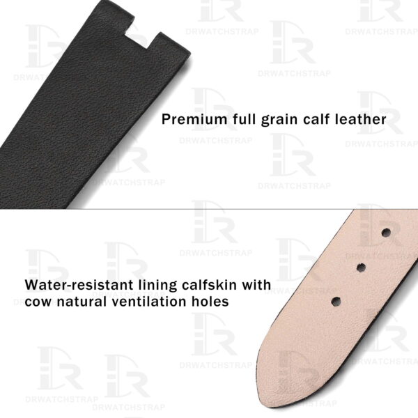 Buy Custom bvlgari b zero1 watch strap Black calfskin leather watch band (3)