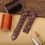 Custom handmade alligator leather watch band for PIAGET Black Tie ALTIPLANO strap