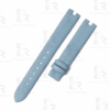 Custom handmade replacement Ice blue calfskin leather watchbands for Bvlgari B.zero1 strap