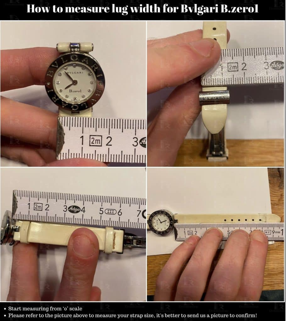 How to measure lug size for Bvlgari B.zero1 watch