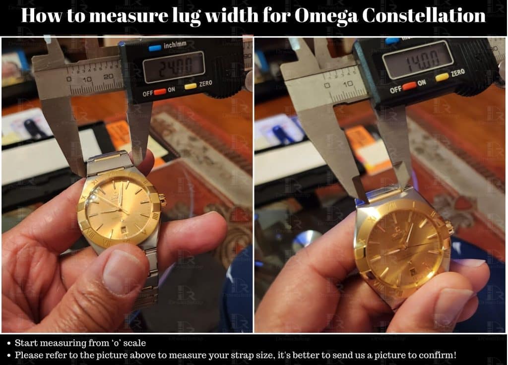 How to measure lug size for Omega Constellation
