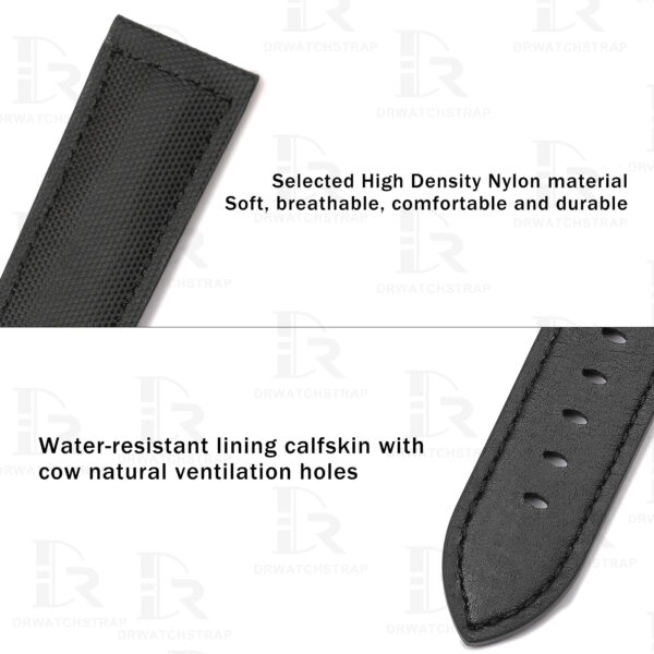 Buy Canvas Panerai Luminor Black Canvas Nylon Strap 22mm 24mm 26mm Handmade watch Straps (2)