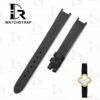 Buy Custom Black Satin watch band for Van Cleef & Arpels Alhambra watch straps 10mm 11mm 12mm 13mm replacement (1)
