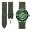 Buy Custom Blancpain x Swatch leather strap 22mm Green Calfskin leather watch straps (1)