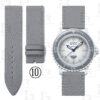 Buy Custom Blancpain x Swatch leather strap 22mm Grey Calfskin leather watch band