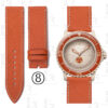 Buy Custom Blancpain x Swatch leather strap 22mm Orange Calfskin leather watch band (1)