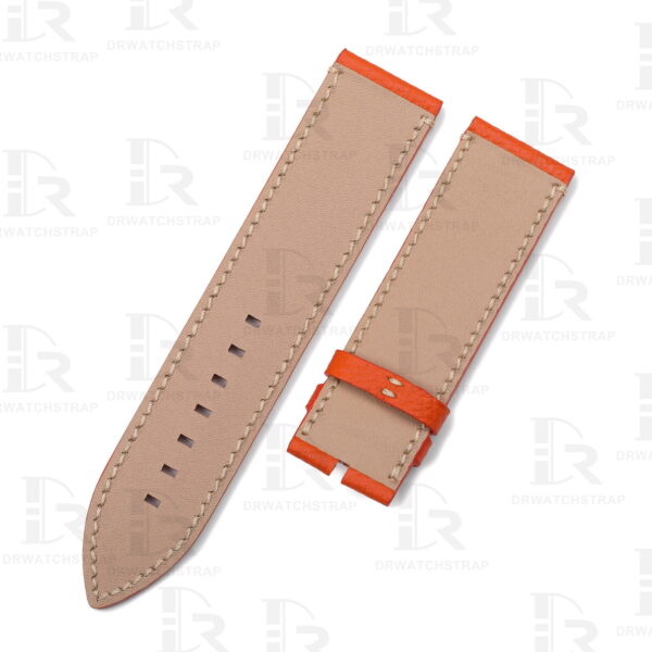 Buy Custom Blancpain x Swatch leather strap 22mm Orange Calfskin leather watch band calf (3)