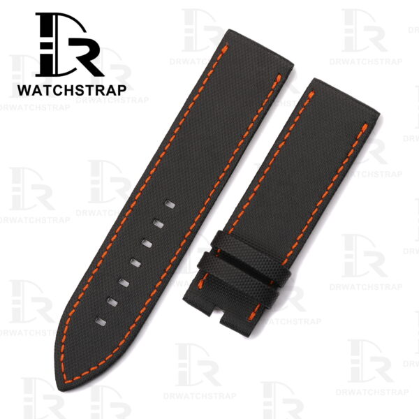 Buy Custom Blancpain x Swatch strap 22mm Black Canvas Sailcloth watch bands Bioceramic Scuba (1)