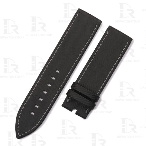 Buy Custom Blancpain x Swatch strap 22mm Black Canvas Sailcloth watch bands Bioceramic Scuba (2)