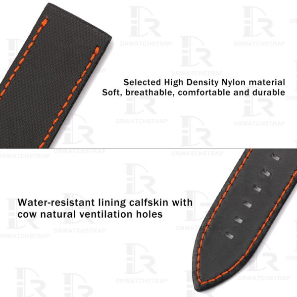 Buy Custom Blancpain x Swatch strap 22mm Black Canvas Sailcloth watch straps Bioceramic Scuba (2)