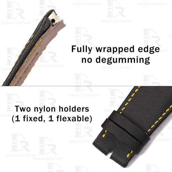 Buy Custom Girard Perregaux laureato watch strap Black Select High-density Canvas Nylon Replacement watchbands (2)