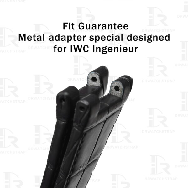 Buy Custom IWC Ingenieur 323909 Black Leather Strap 28mm Replacement watch Straps (2)