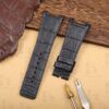 Buy Custom IWC Ingenieur 323909 Black Leather Strap 28mm Replacement watchbands (1)