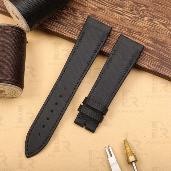 Buy Custom jlc reverso canvas strap 22mm Black Jaeger Lecoultre Handmade watch straps (1)