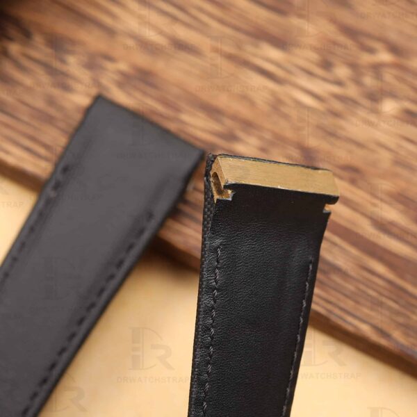Buy Custom jlc reverso canvas strap 22mm Black Jaeger Lecoultre Handmade watch straps (3)