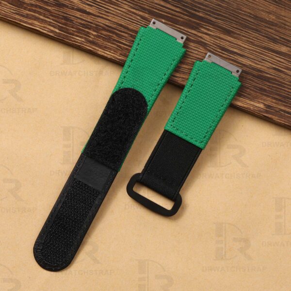 Buy Custom rubber velcro watch band and elastic Green replacement strap for Richard Mille RM 035 030 055 011 016 059 067 067-02 027 07 aftermarket for sale (1)
