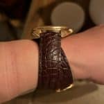 Portugieser Perpetual Calendar Brown orange alilgator leather watch band strap drwatchstrap (2)