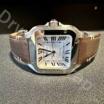 Cartier Santos Dark blue Alligator leather watch strap