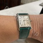 2Genuine high end quality custom OEM blue Alligator leather watch strap watchband replacement for Cartier Tank Divan mens and ladies luxury watches handmade custom best quality Grade A Crocodile Cartier straps and watchbands