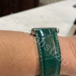 Cartier Tank Red Lizard Custom leather watch band strap replacement (1)