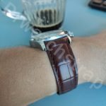 IWC Portuguese Brown leather watch band strap replacement 22mm curved end (1)