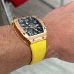 Cartier Pasha pink alligator leather watch band strap (1)