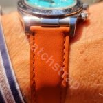 Custom handmade 20mm 21mm Elastic watch band yellow orange green black white replacement for Swatch Omega Speedmaster strap and Rolex