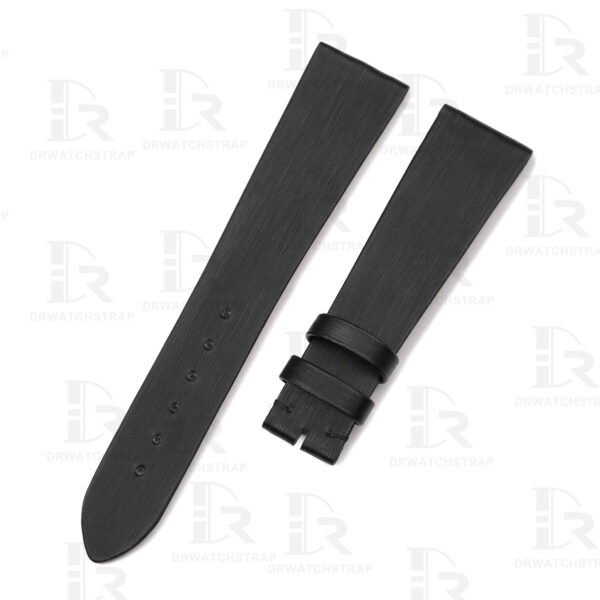 Buy Custom Black Satin leather watch strap for Cartier Tank Ronde Solo xl straps 16mm 17.5mm 18mm 20mm 23mm handmade watchbands (1)