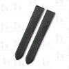 Buy Custom Cartier Santos Galbée leather straps Black Calfskin watch band 14mm 16mm 18mm 19mm