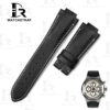 Buy Custom Girard Perregaux laureato straps Black calf Calfskin leather Handmade watch band (1)