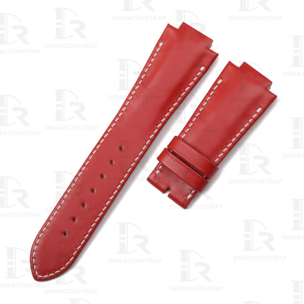 Buy Custom Girard Perregaux laureato straps Red calf Calfskin leather Handmade watch band (1)