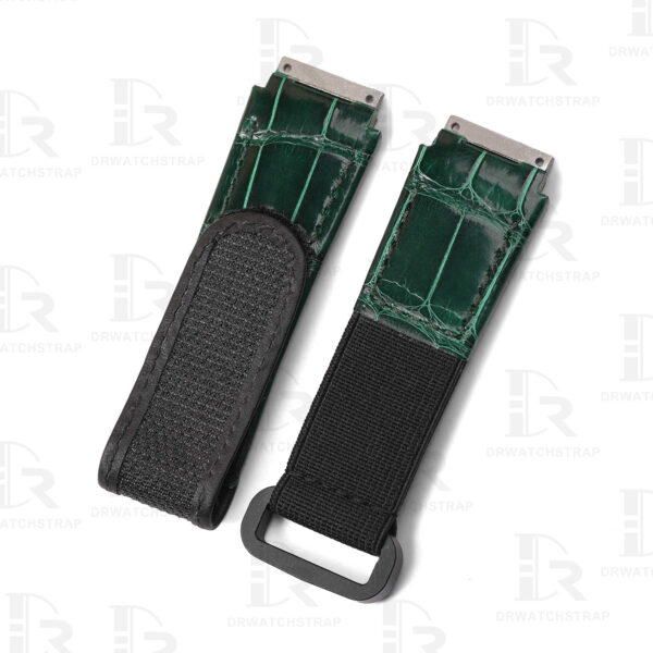 Buy Custom Richard Mille leather straps RM 010 Green leather watch straps watchband replacement for sale (1)