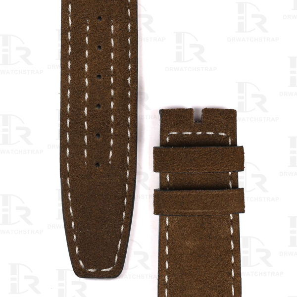 Buy Custom black bay p01 tudor straps Brown Suede leather watch bands replacement 20mm (2)