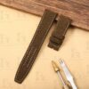 Buy Custom black bay p01 tudor straps Brown Suede leather watch strap replacement 20mm (1)