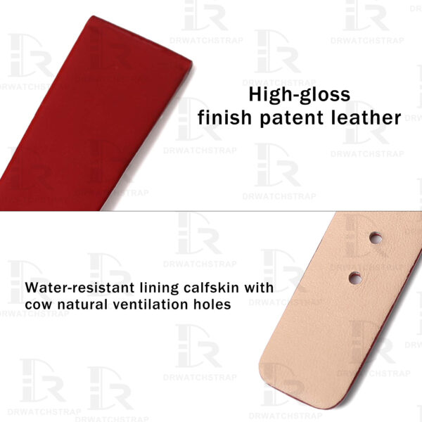Buy custom Tag Heuer formula 1 watch band Red Patent leather straps replacement 17mm (3)