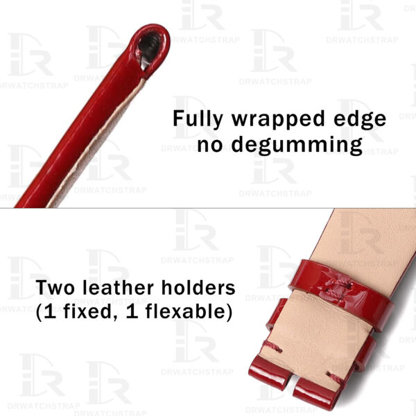 Buy custom Tag Heuer formula 1 watch band Red Patent leather watchbands replacement 17mm (2)
