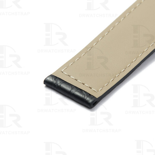 Custom Cartier leather watch band fixed length for vintage old Cartier Tank Baignoire watch strap (6)