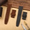 Custom black bay p01 tudor straps Brown Suede leather watch strap replacement 20mm
