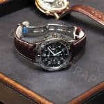 Replacement brown satin leather watchband for Breguet Reine de Naples ladies strap