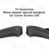 Buy Custom Cartier Santos 100 Black nylon velcro strap 20mm 23mm 24mm replacement watch band (1)