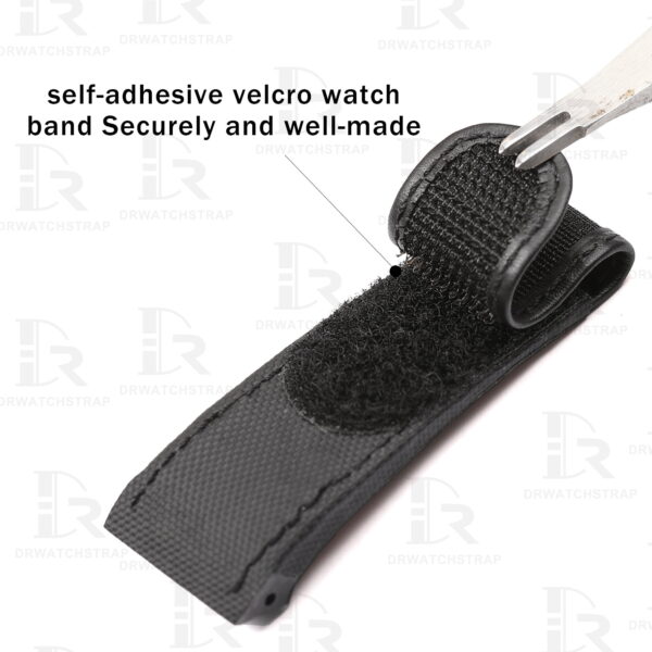 Buy Custom Cartier Santos 100 Black nylon velcro strap 20mm 23mm 24mm replacement watchbands (2)
